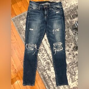 Joe's Jeans Dark Blue Distressed Skinny Jeans